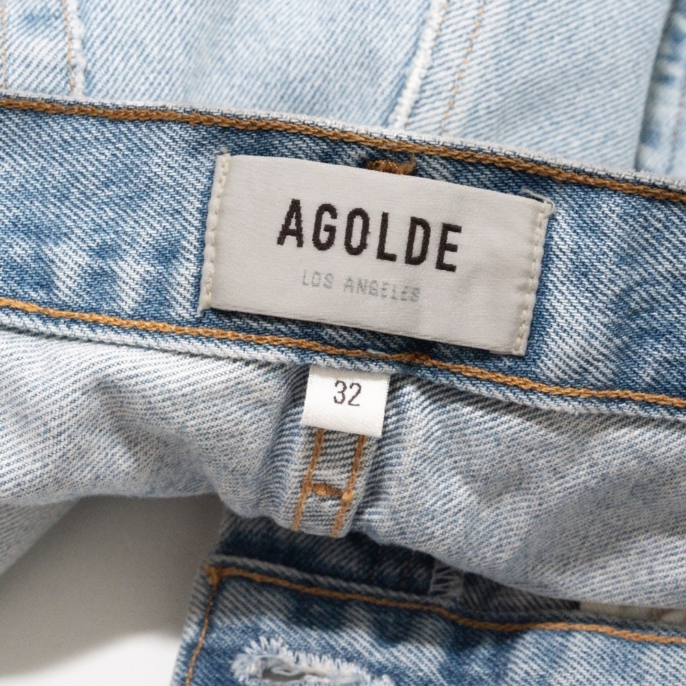 AGolde Parker Vintage Cut Off Denim Shorts - Size 32 - Picture 4 of 9